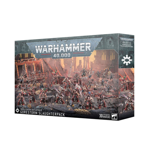 Games Workshop Warhammer 40000: World Eaters  Gorestorm Slaughterpack available at Northumbrian Tin Soldier