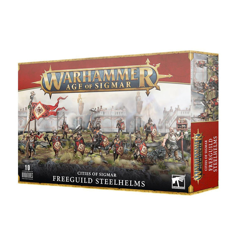 Games Workshop Warhammer Age of Sigmar: Cities Of Sigmar - Freeguild Steelhelms available at Northumbrian Tin Soldier