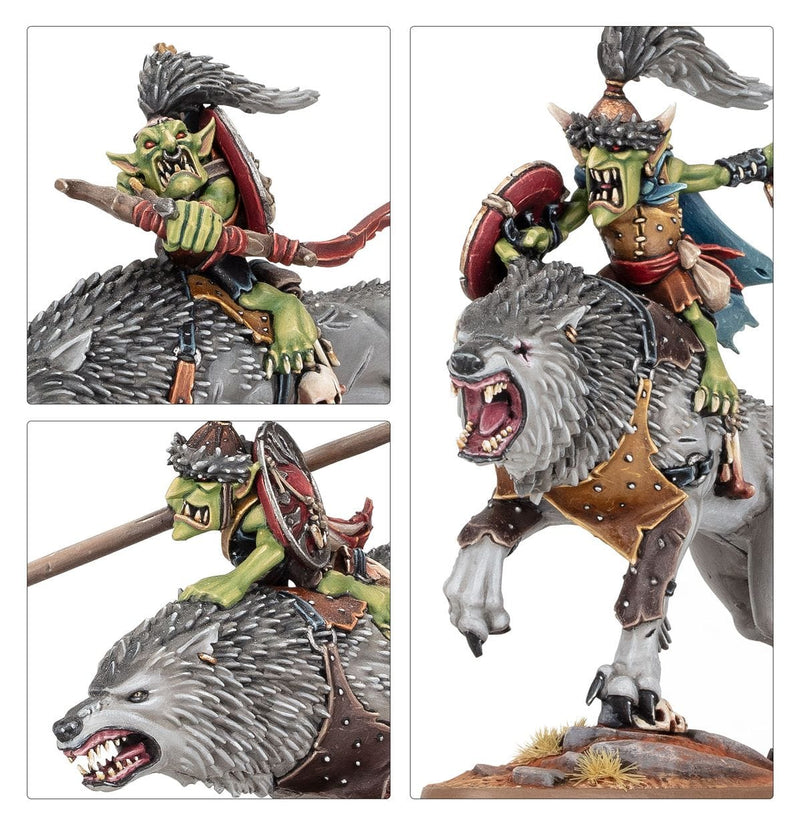 Games Workshop Warhammer Age of Sigmar: Gloomspite Gitz - Snarlboss & Wolfgit Retinue available at Northumbrian Tin Soldier