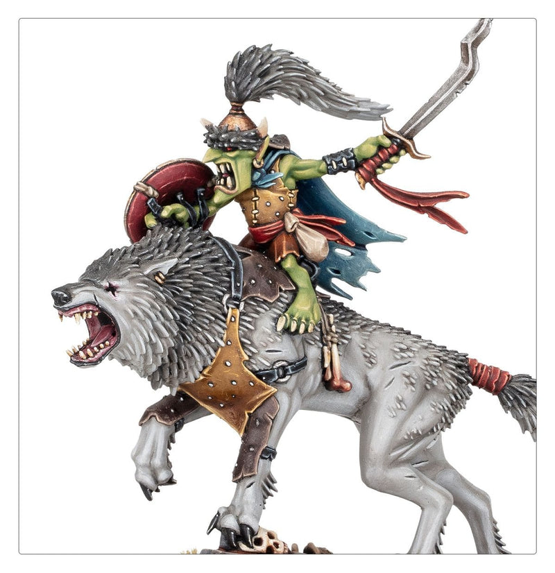 Games Workshop Warhammer Age of Sigmar: Gloomspite Gitz - Snarlboss & Wolfgit Retinue available at Northumbrian Tin Soldier