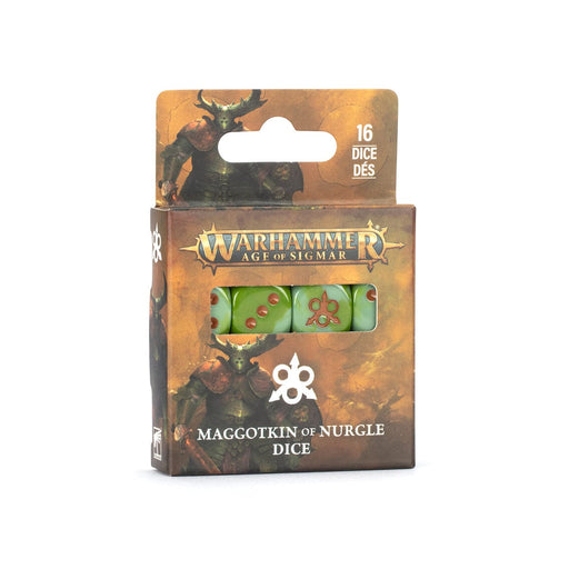 Games Workshop Warhammer Age of Sigmar: Maggotkin Of Nurgle Dice available at Northumbrian Tin Soldier