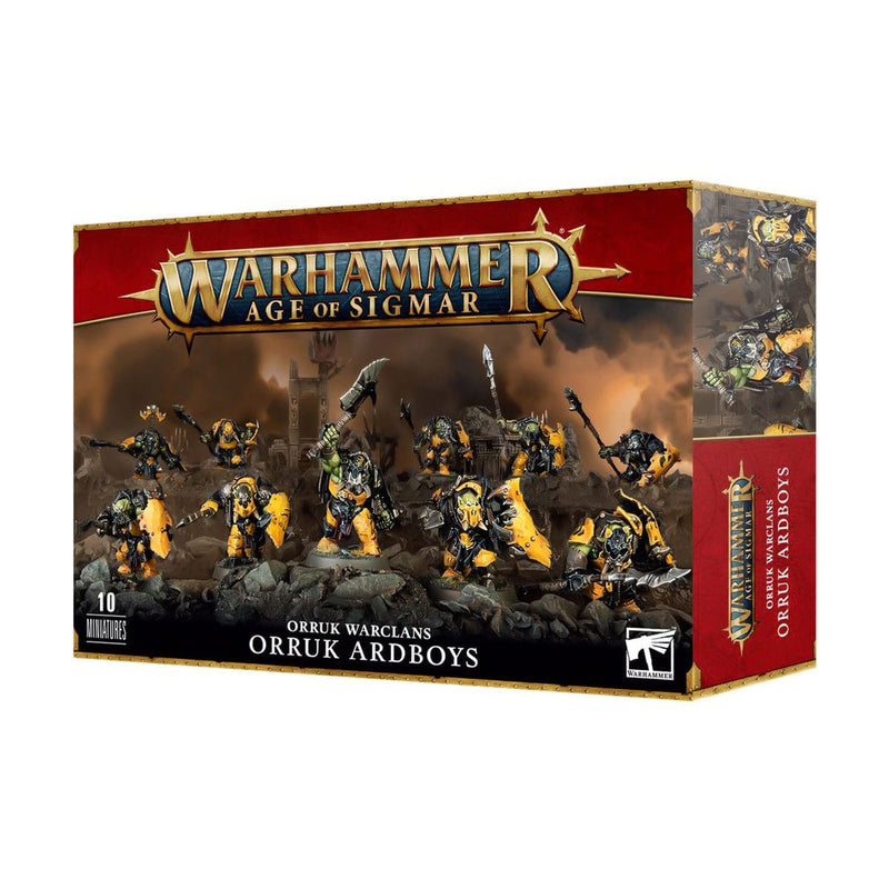 Games Workshop Warhammer Age of Sigmar: Orruk Warclans - Orruk Ardboyz available at Northumbrian Tin Soldier