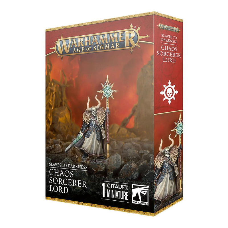 Games Workshop Warhammer Age of Sigmar: Slaves To Darkness - Chaos Sorcerer Lord available at Northumbrian Tin Soldier