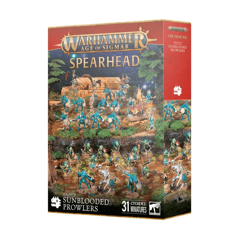 Games Workshop Warhammer Age of Sigmar: Spearhead - Seraphon Sunblooded Prowlers available at Northumbrian Tin Soldier
