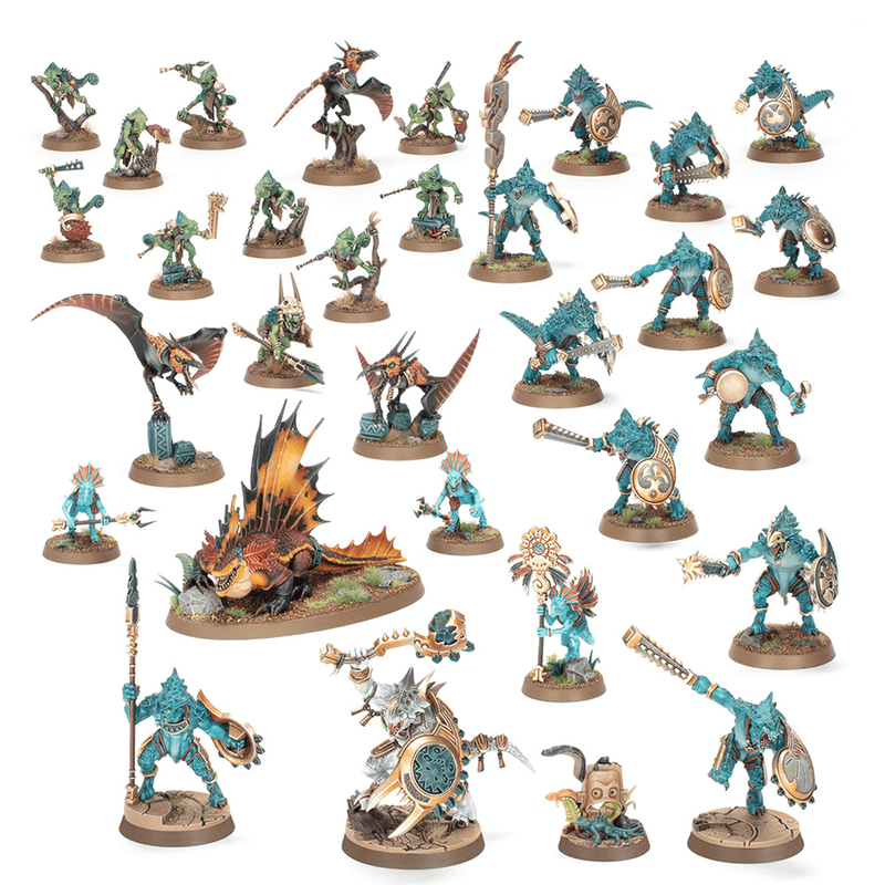 Games Workshop Warhammer Age of Sigmar: Spearhead - Seraphon Sunblooded Prowlers available at Northumbrian Tin Soldier