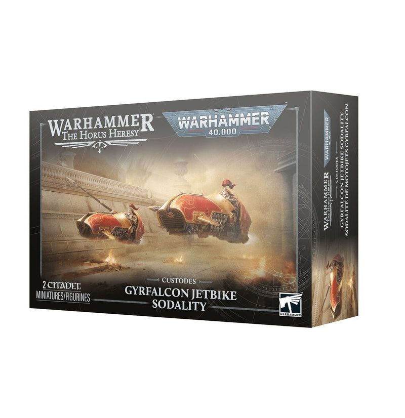 Games Workshop Warhammer The Horus Heresey - Custodes: Gyrfalcon Jetbike Sodality available at Northumbrian Tin Soldier