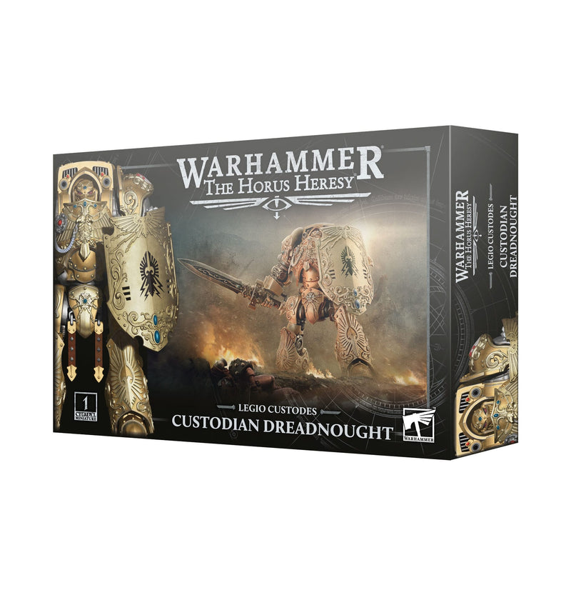 Games Workshop Warhammer The Horus Heresy: Legio Custodes: Custodian Dreadnought available at Northumbrian Tin Soldier