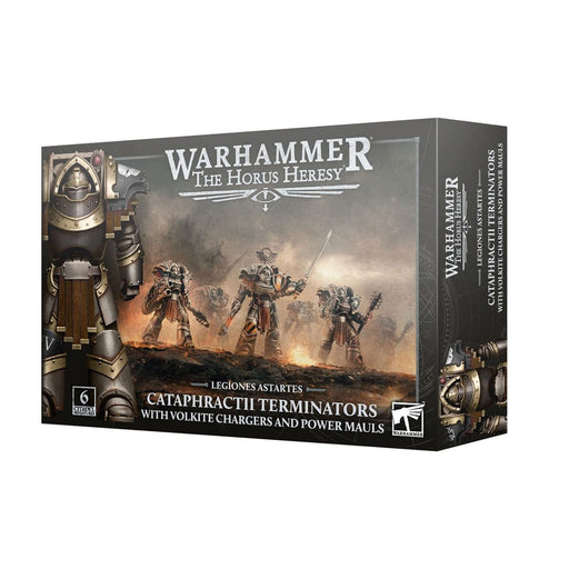 Games Workshop Warhammer The Horus Heresy: Legions Astartes - Cataphractii Terminators with Volkite Chargers and Power Mauls available at Northumbrian Tin Soldier