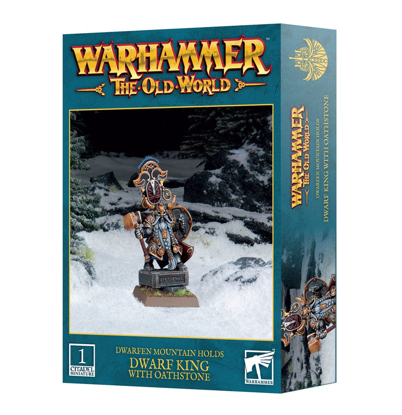 Games Workshop Warhammer The Old World: Dwarfen Holds - Dwarf King With Oathstone available at Northumbrian Tin Soldier