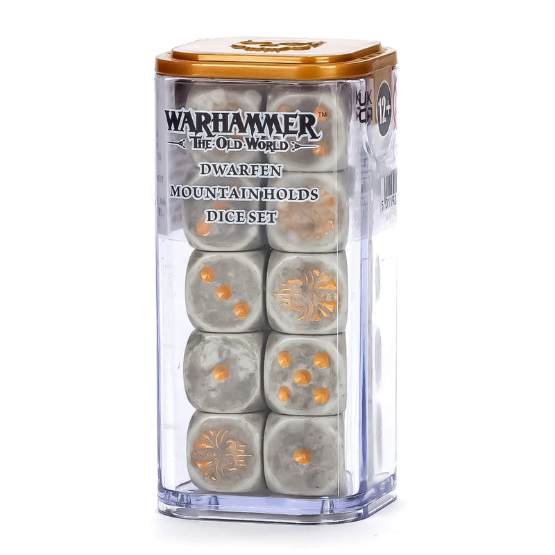 Games Workshop Warhammer The Old World: Dwarfen Mountain Holds Dice available at Northumbrian Tin Soldier