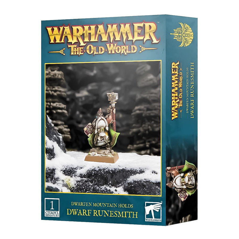 Games Workshop Warhammer The Old World: Dwarfen Mountain Holds: Dwarf Runesmith available at Northumbrian Tin Soldier
