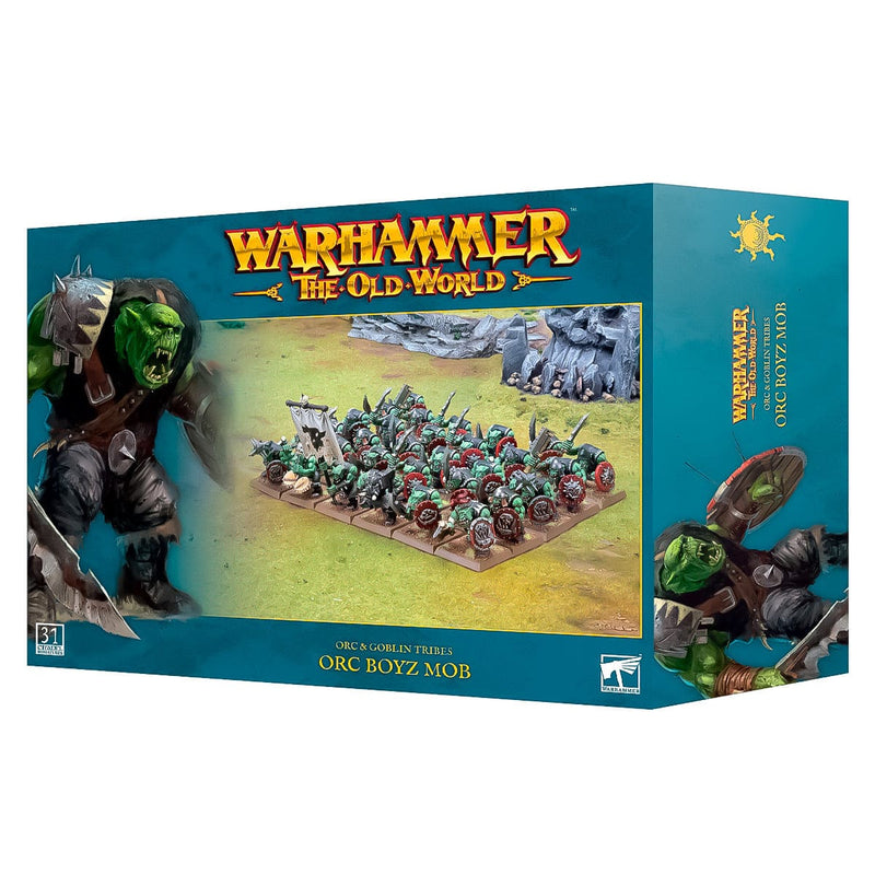 Games Workshop Warhammer The Old World: Orc & Goblin Tribes: Orc Boyz Mob available at Northumbrian Tin Soldier
