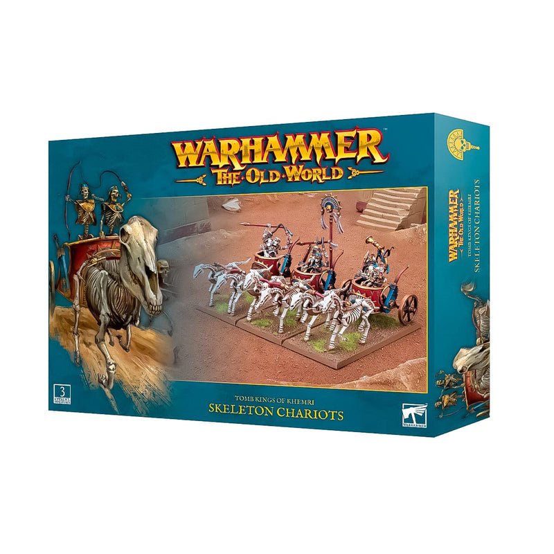 Games Workshop Warhammer The Old World: Tomb Kings Of Khemri: Skeleton Chariots available at Northumbrian Tin Soldier