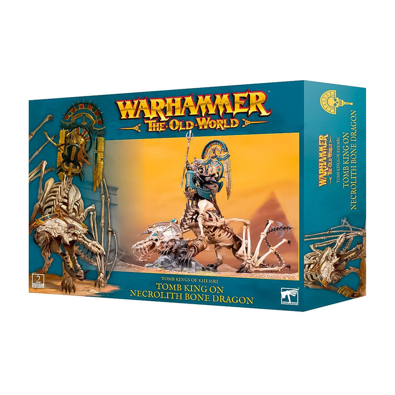 Games Workshop Warhammer The Old World: Tomb Kings Of Khemri: Tomb King On Necrolith Bone Dragon available at Northumbrian Tin Soldier
