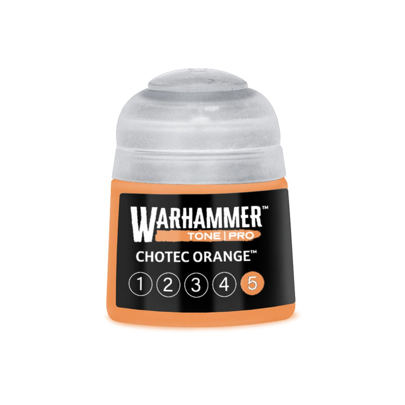 Games Workshop Warhammer Tone Pro: Chotec Orange 5 12ml available at Northumbrian Tin Soldier