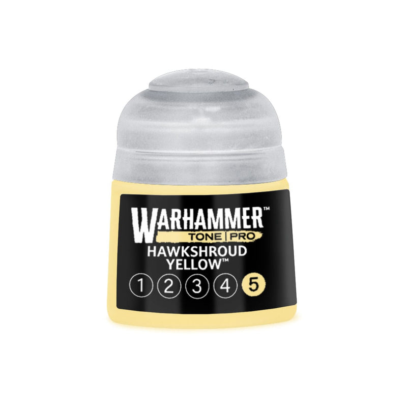 Games Workshop Warhammer Tone Pro: Hawkshroud Yellow 5 12ml available at Northumbrian Tin Soldier