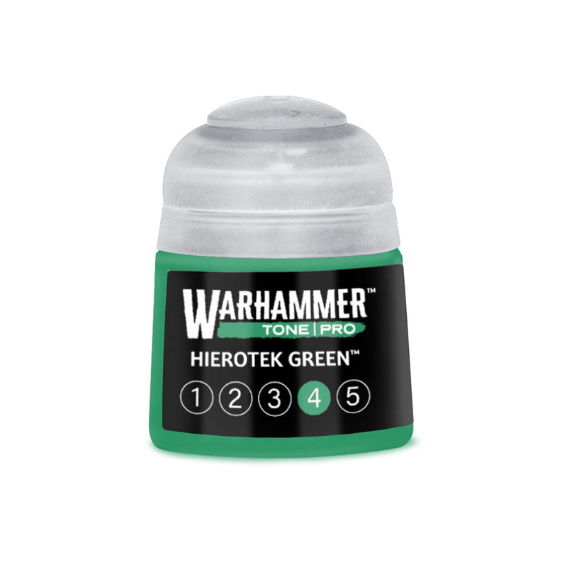 Games Workshop Warhammer Tone Pro: Hierotek Green 4 12ml available at Northumbrian Tin Soldier