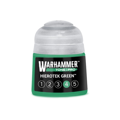 Games Workshop Warhammer Tone Pro: Hierotek Green 4 12ml available at Northumbrian Tin Soldier