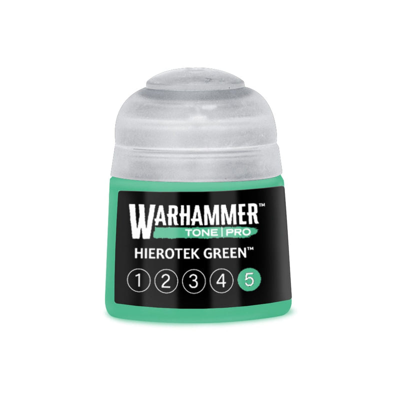 Games Workshop Warhammer Tone Pro: Hierotek Green 5 12ml available at Northumbrian Tin Soldier