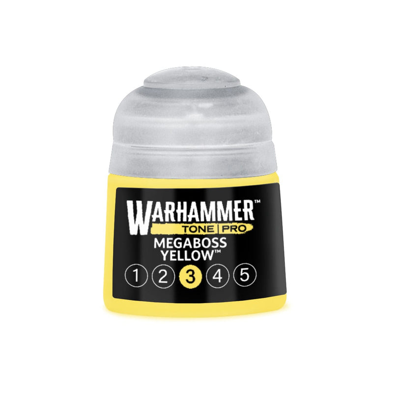 Games Workshop Warhammer Tone Pro: Megaboss Yellow 3 12ml available at Northumbrian Tin Soldier