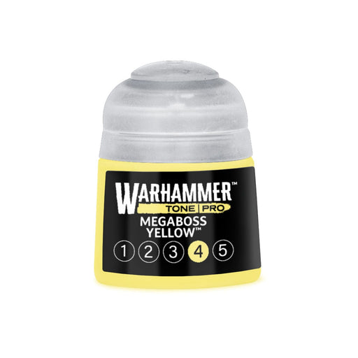 Games Workshop Warhammer Tone Pro: Megaboss Yellow 4 12ml available at Northumbrian Tin Soldier