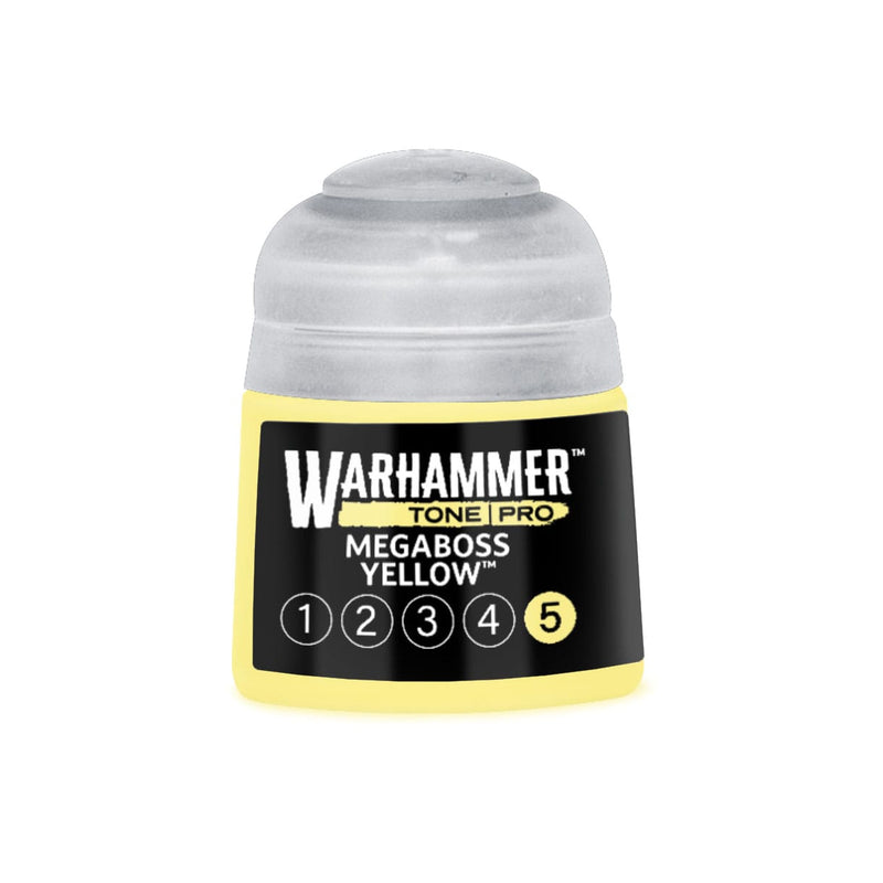 Games Workshop Warhammer Tone Pro: Megaboss Yellow 5 12ml available at Northumbrian Tin Soldier