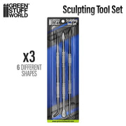 Green Stuff World 3x Sculpting Tools available at Northumbrian Tin Soldier