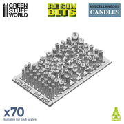 Green Stuff World 70x Resin Candles available at Northumbrian Tin Soldier