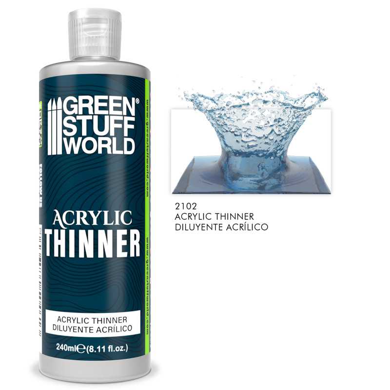 Green Stuff World Acrylic Thinner 240 ml available at Northumbrian Tin Soldier