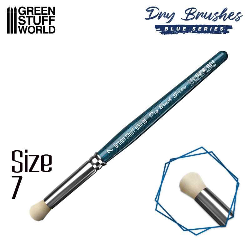 Green Stuff World BLUE SERIES Dry Brush - Size 7 available at Northumbrian Tin Soldier