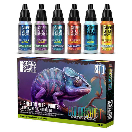 Green Stuff World Chameleon Acrylic Paint Set 1 available at Northumbrian Tin Soldier