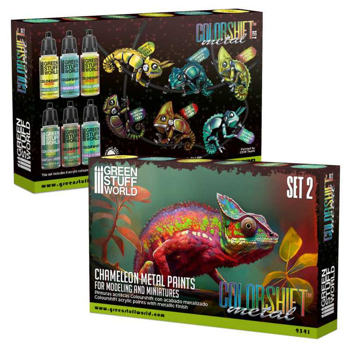 Green Stuff World Chameleon Acrylic Paint Set 2 available at Northumbrian Tin Soldier