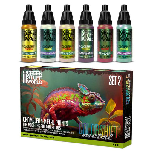 Green Stuff World Chameleon Acrylic Paint Set 2 available at Northumbrian Tin Soldier