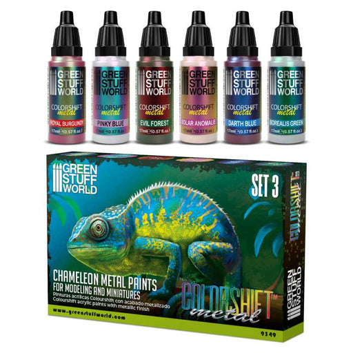 Green Stuff World Chameleon Acrylic Paint Set 3 available at Northumbrian Tin Soldier
