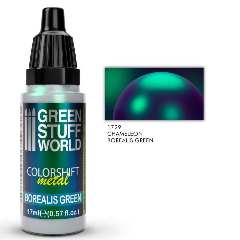 Green Stuff World Chameleon paint - BOREALIS GREEN available at Northumbrian Tin Soldier