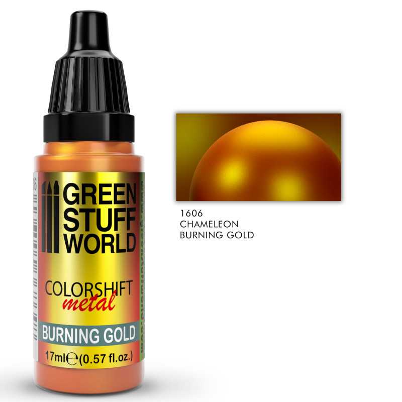 Green Stuff World Chameleon paint - BURNING GOLD available at Northumbrian Tin Soldier