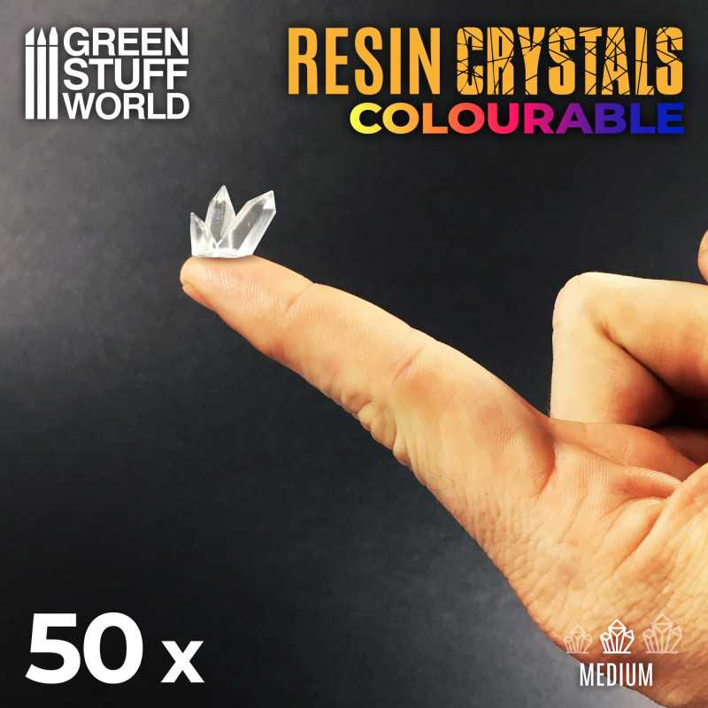 Green Stuff World CLEAR Resin Crystals - Medium available at Northumbrian Tin Soldier