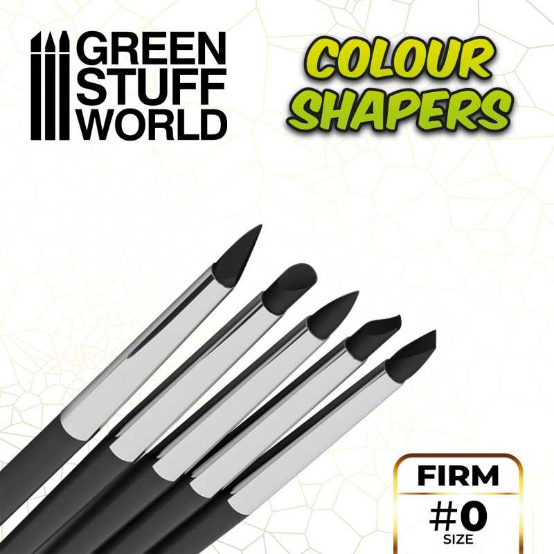 Green Stuff World Colour Shapers Brushes SIZE 0 - FIRM available at Northumbrian Tin Soldier