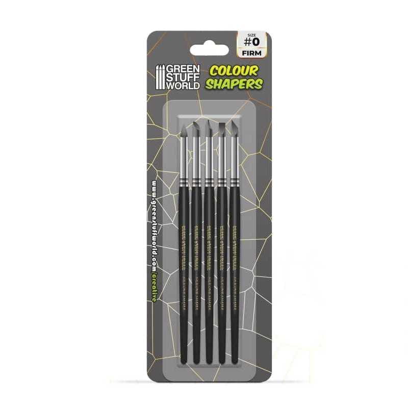 Green Stuff World Colour Shapers Brushes SIZE 0 - FIRM available at Northumbrian Tin Soldier