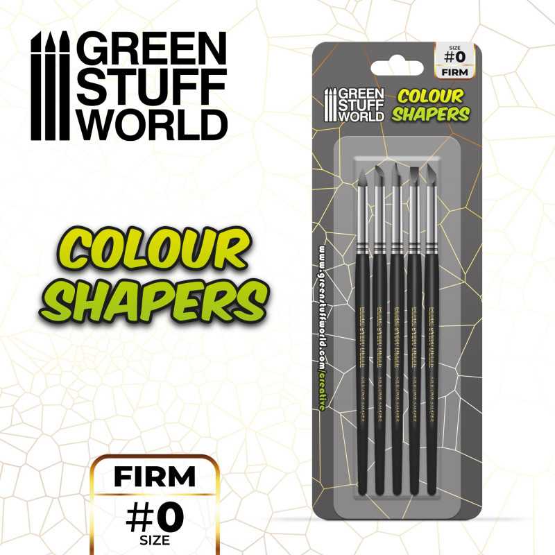 Green Stuff World Colour Shapers Brushes SIZE 0 - FIRM available at Northumbrian Tin Soldier
