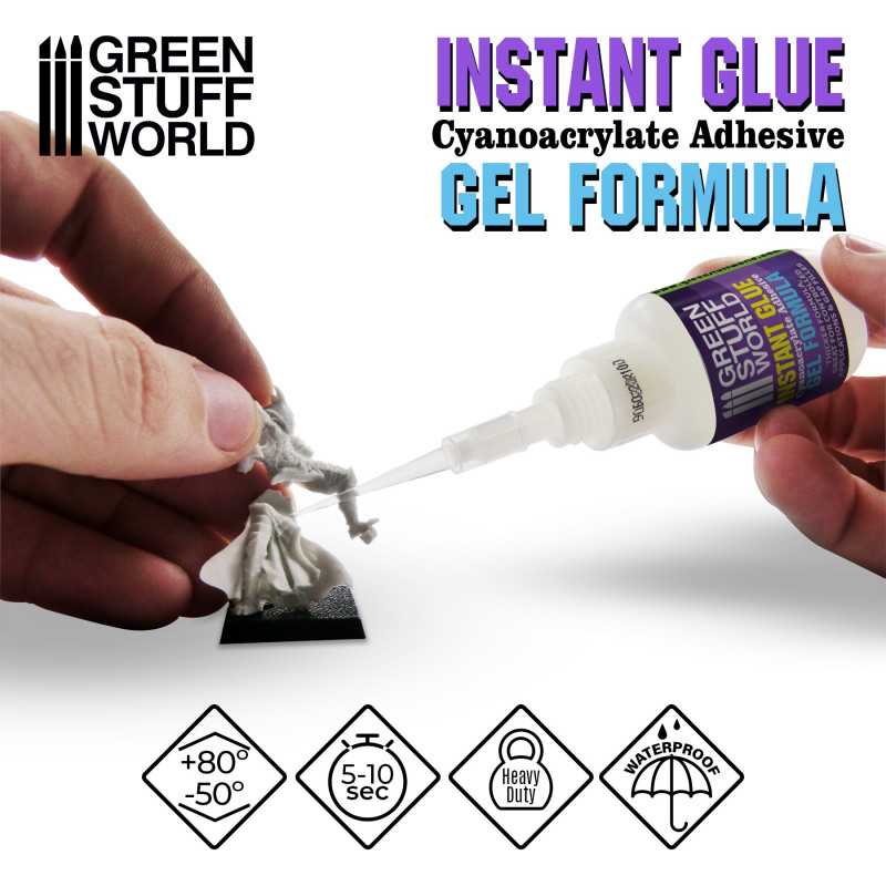 Green Stuff World Cyanoacrylate Adhesive 20 gram - GEL formula (Super Glue) available at Northumbrian Tin Soldier