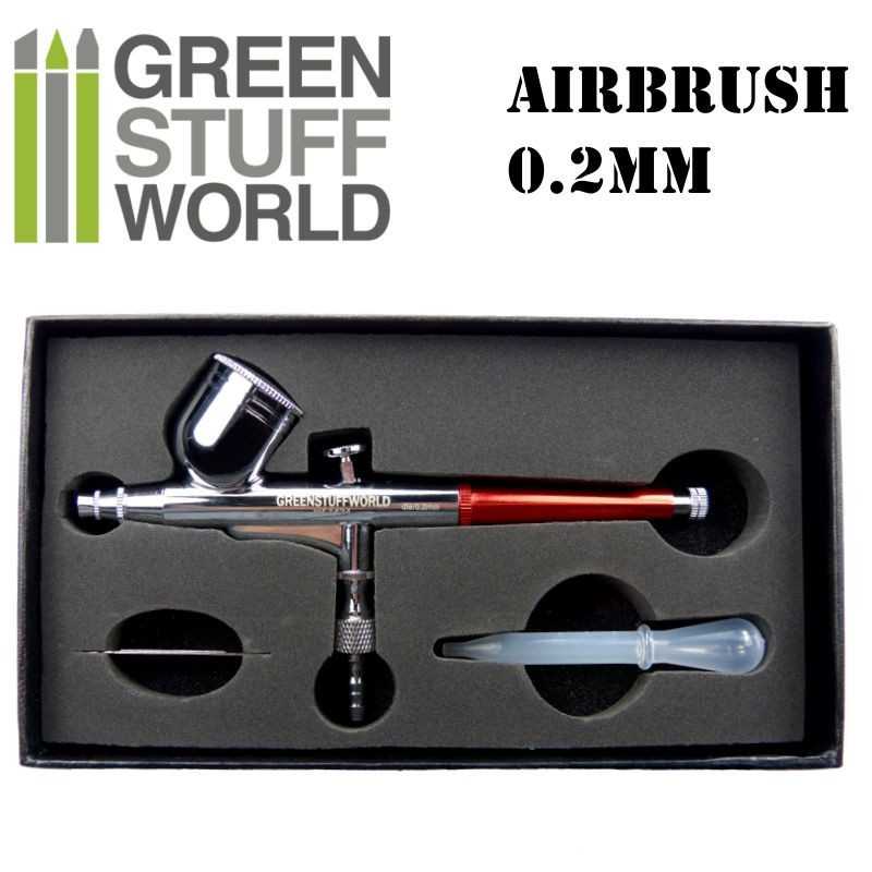 Green Stuff World Dual-action Airbrush 0.2 mm available at Northumbrian Tin Soldier