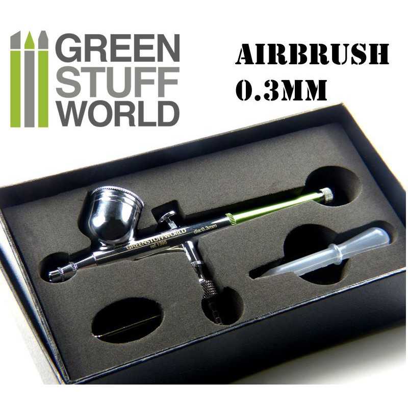 Green Stuff World Dual-action Airbrush 0.3 mm available at Northumbrian Tin Soldier