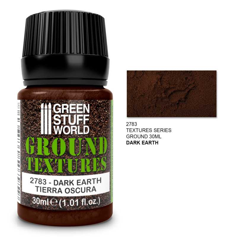 Green Stuff World Earth Textures - DARK EARTH 30ml available at Northumbrian Tin Soldier
