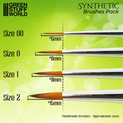 Green Stuff World GREEN SERIES Synthetic Brush Set available at Northumbrian Tin Soldier