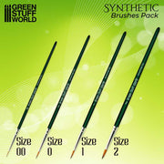 Green Stuff World GREEN SERIES Synthetic Brush Set available at Northumbrian Tin Soldier