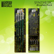 Green Stuff World GREEN SERIES Synthetic Brush Set available at Northumbrian Tin Soldier
