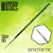 Green Stuff World GREEN SERIES Synthetic Brush - Size 00 available at Northumbrian Tin Soldier