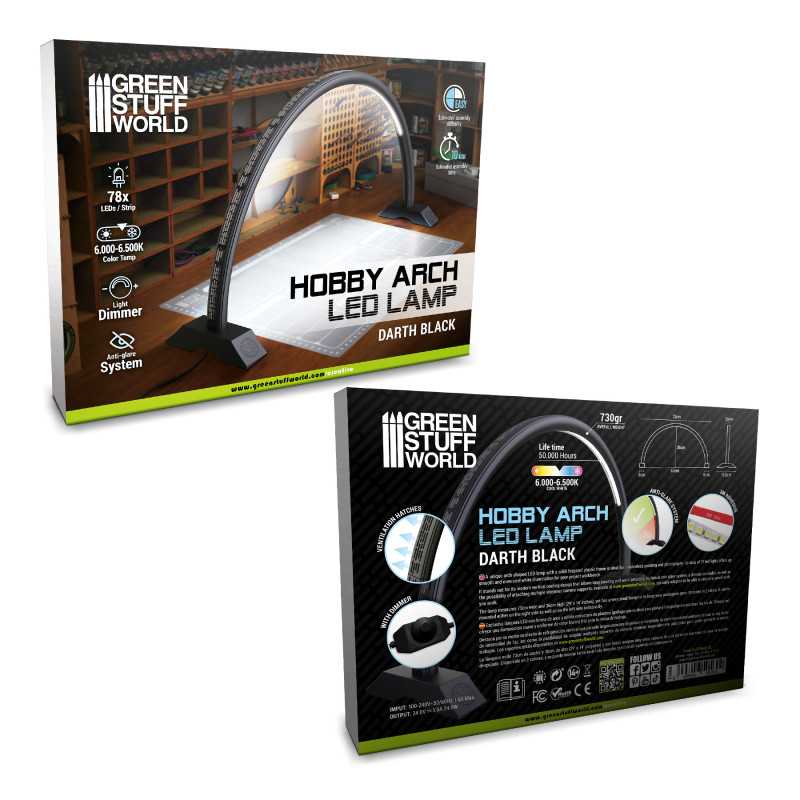 Green Stuff World Hobby Arch LED Lamp - Darth Black Bundle available at Northumbrian Tin Soldier