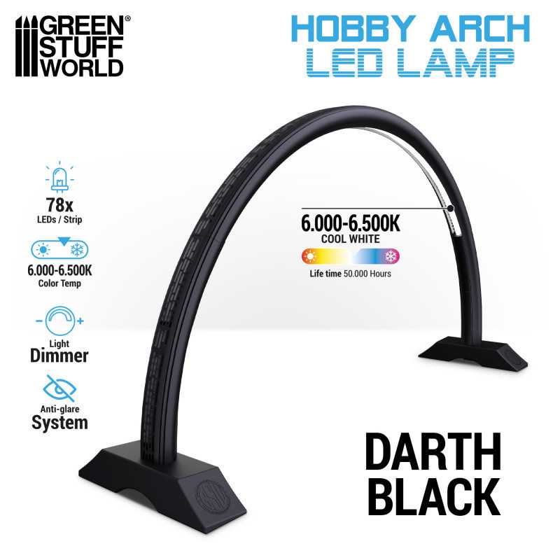 Green Stuff World Hobby Arch LED Lamp - Darth Black Bundle available at Northumbrian Tin Soldier